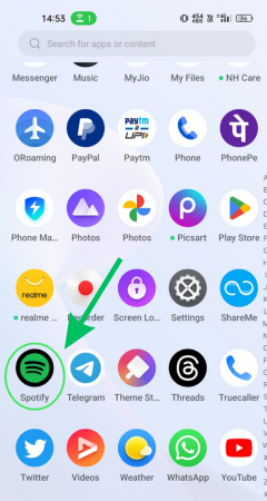 open spotify app on your phone