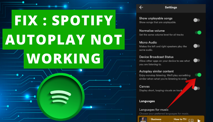 featured image on Spotify Autoplay Not Working